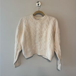 Joie Ivory Cable Knit Sweater